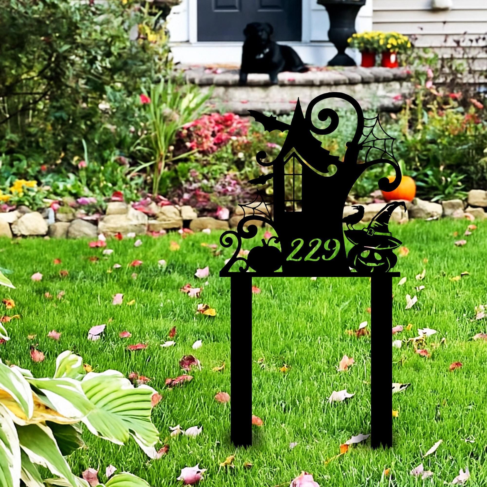 Custom Bat Address Sign, Personalized House Number Sign, Halloween Bat Decor, Unique Design Sign, Gift for Home, Front Door Decor, Fall Art