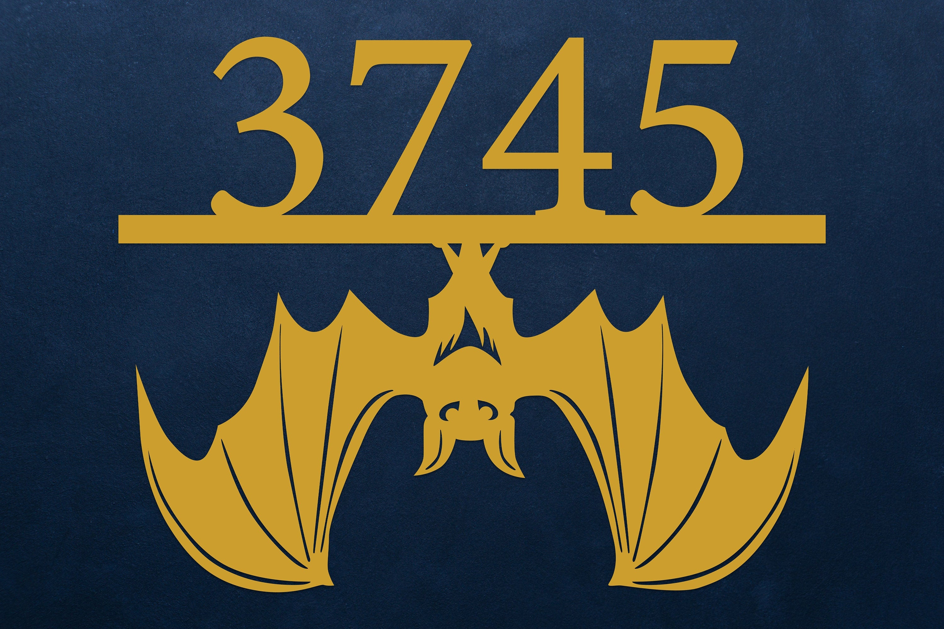 Custom Bat Address Sign, Personalized House Number Sign, Halloween Bat Decor, Unique Design Sign, Gift for Home, Front Door Decor, Fall Art