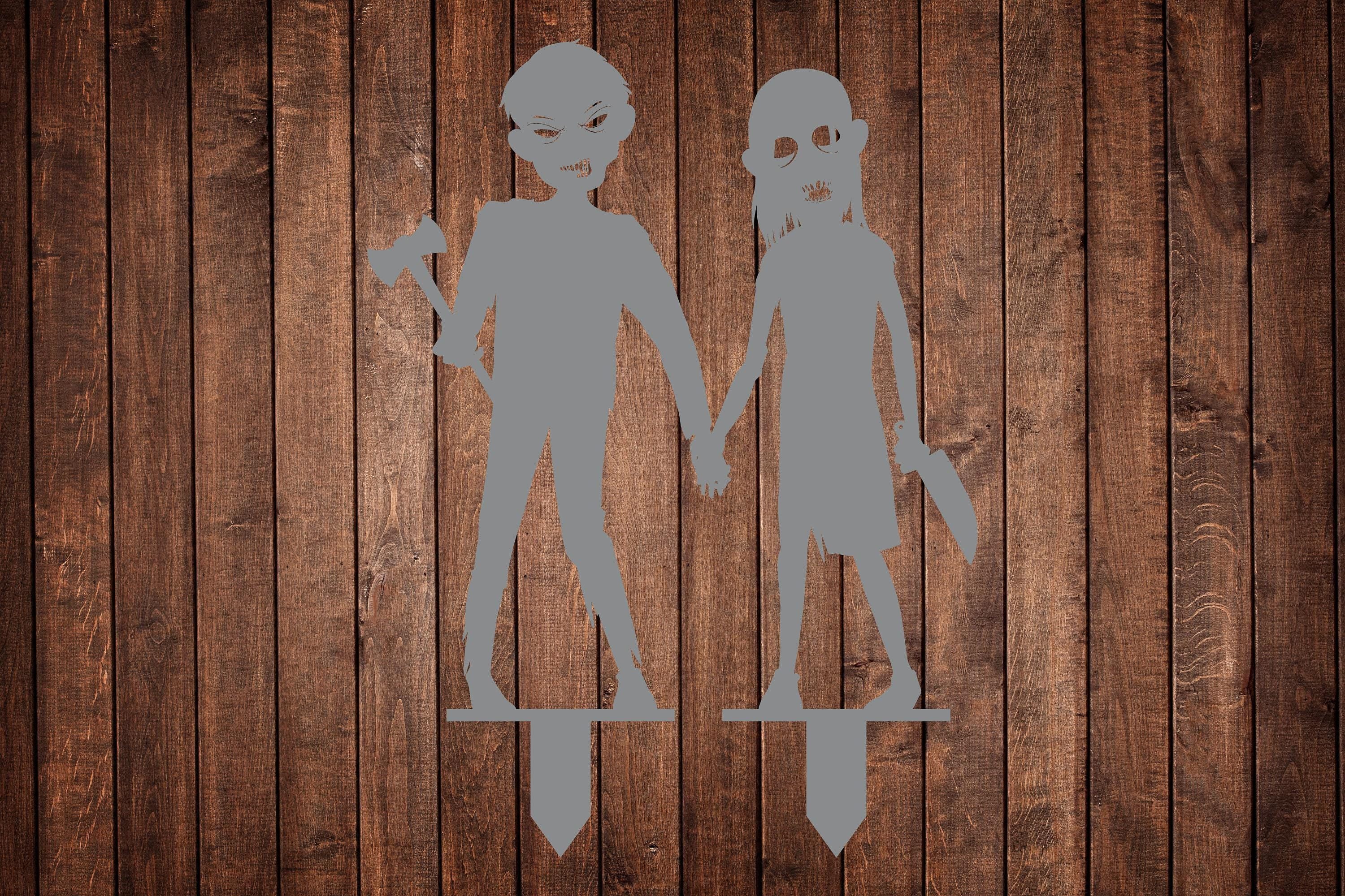 Halloween Zombie Kids Porch Decor, Metal Halloween Porch Decor, Scary Kids Halloween Sign, Outdoor Halloween Stake, Spoky Zombie Kids Gift