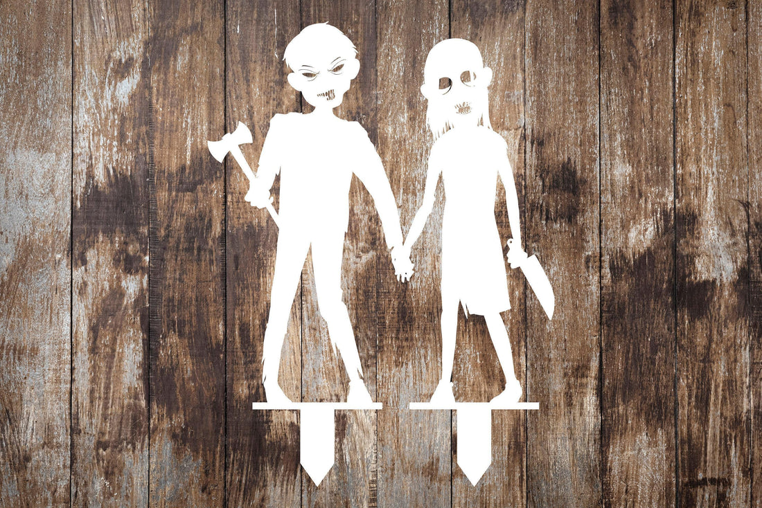 Halloween Zombie Kids Porch Decor, Metal Halloween Porch Decor, Scary Kids Halloween Sign, Outdoor Halloween Stake, Spoky Zombie Kids Gift