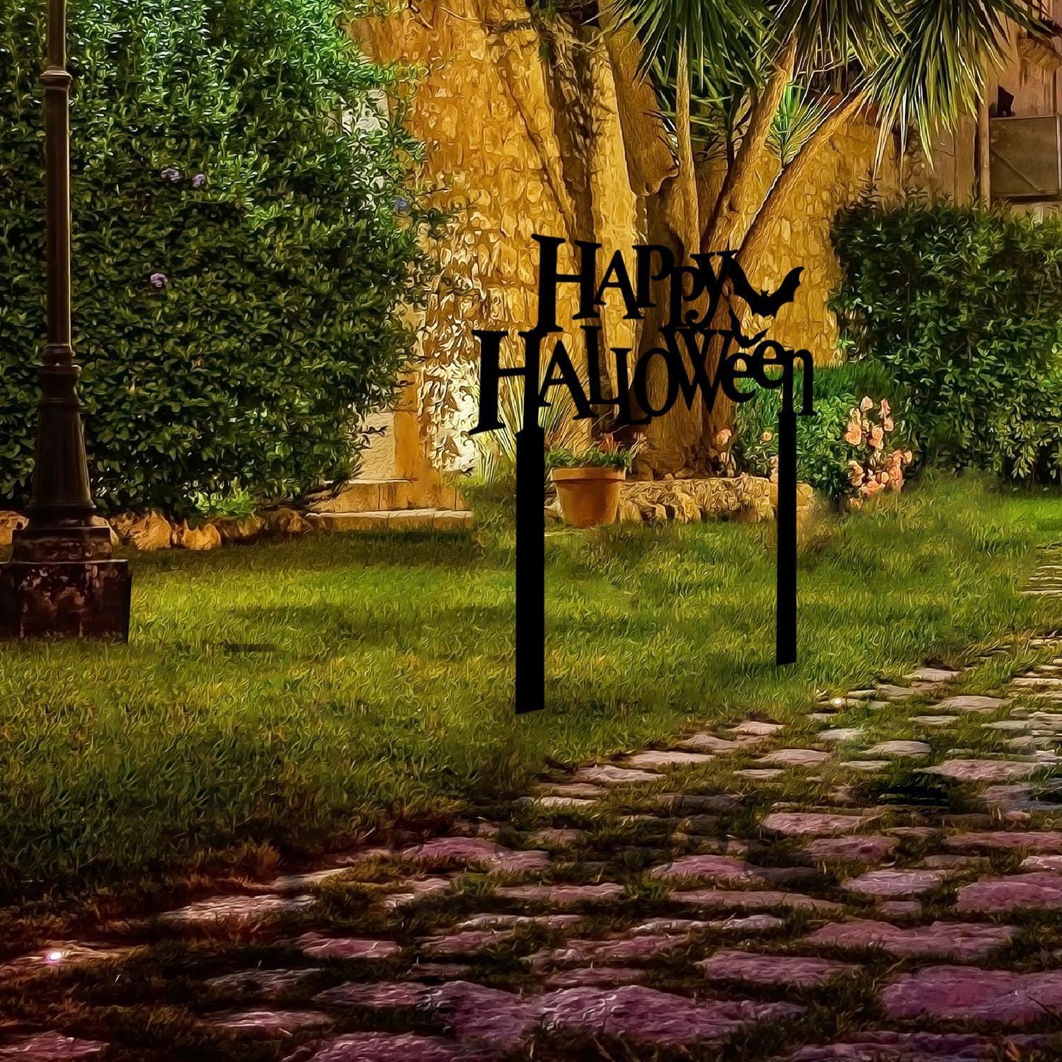Happy Halloween Metal Garden Stake, Halloween Garden Decorations, Halloween Party Gift, Christmas Decor, Halloween Home Decor, Party Gifts
