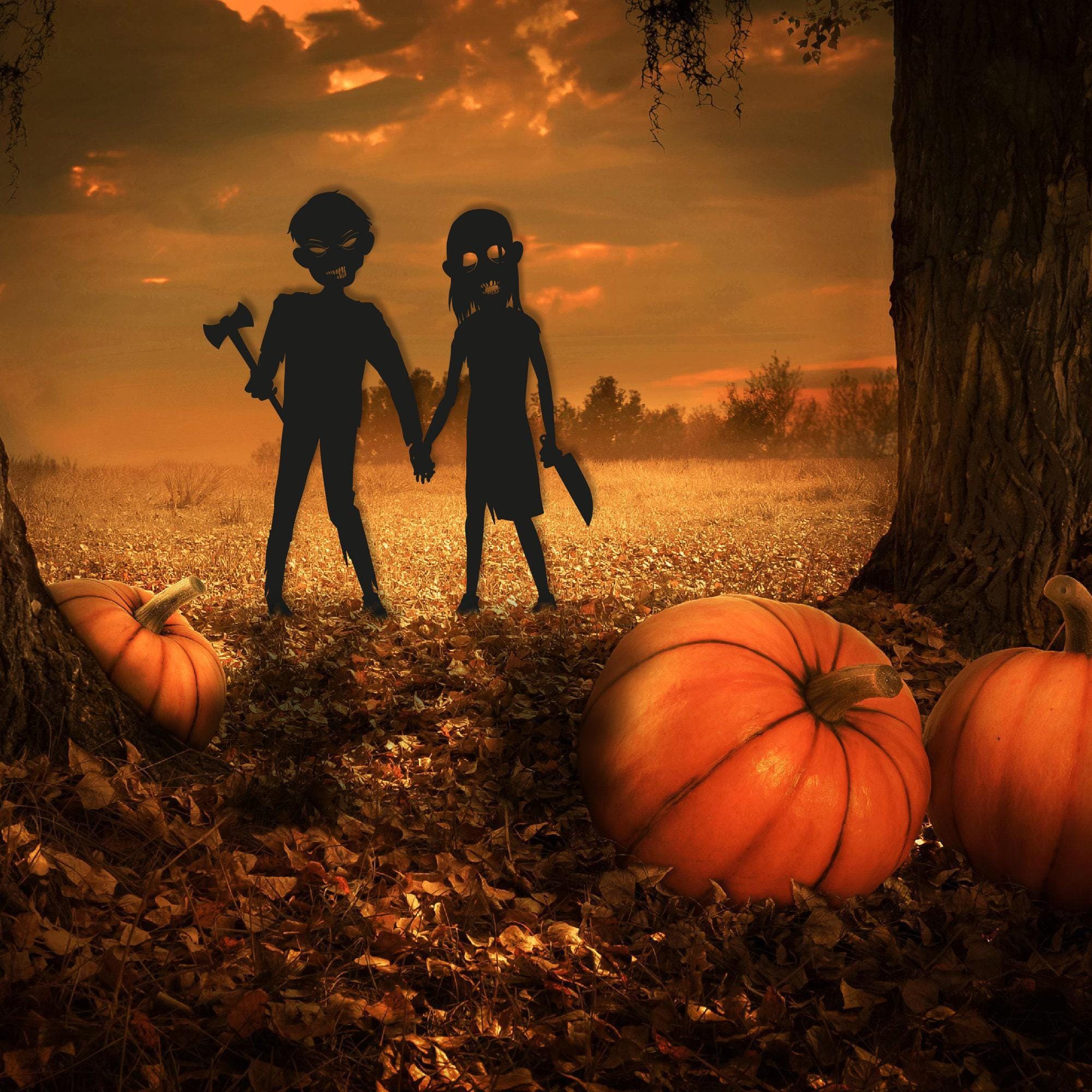 Halloween Zombie Kids Porch Decor, Metal Halloween Porch Decor, Scary Kids Halloween Sign, Outdoor Halloween Stake, Spoky Zombie Kids Gift