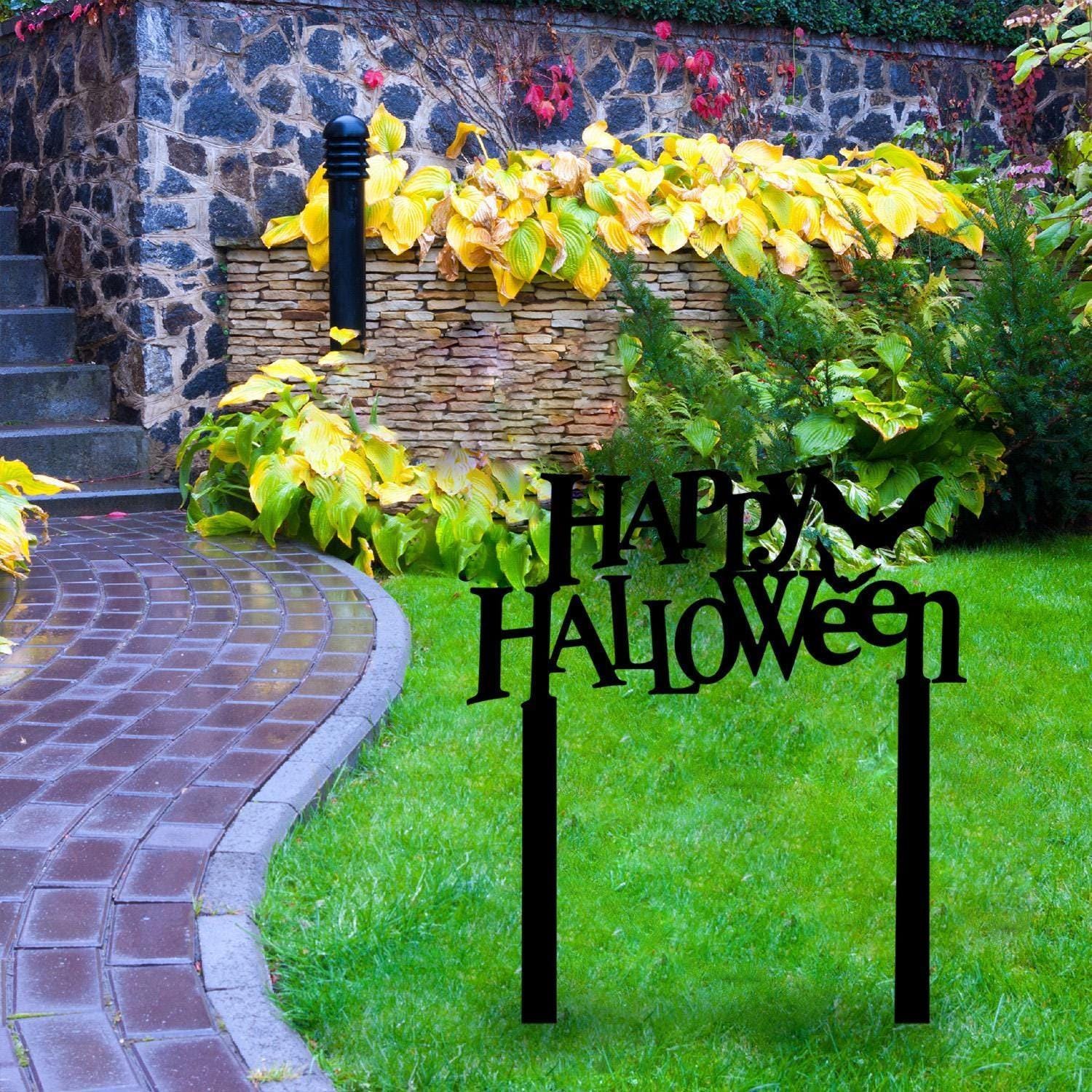 Happy Halloween Metal Garden Stake, Halloween Garden Decorations, Halloween Party Gift, Christmas Decor, Halloween Home Decor, Party Gifts