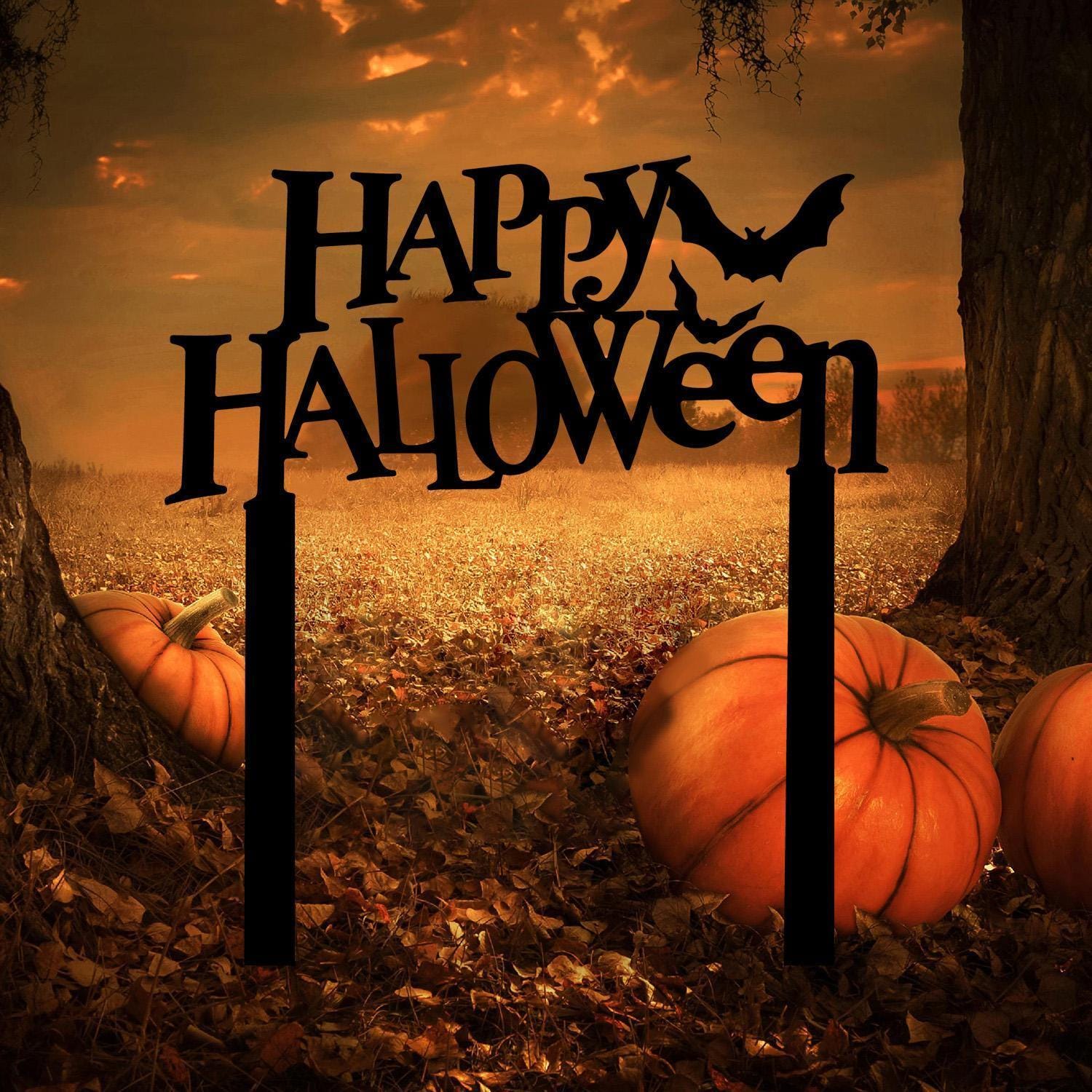 Happy Halloween Metal Garden Stake, Halloween Garden Decorations, Halloween Party Gift, Christmas Decor, Halloween Home Decor, Party Gifts