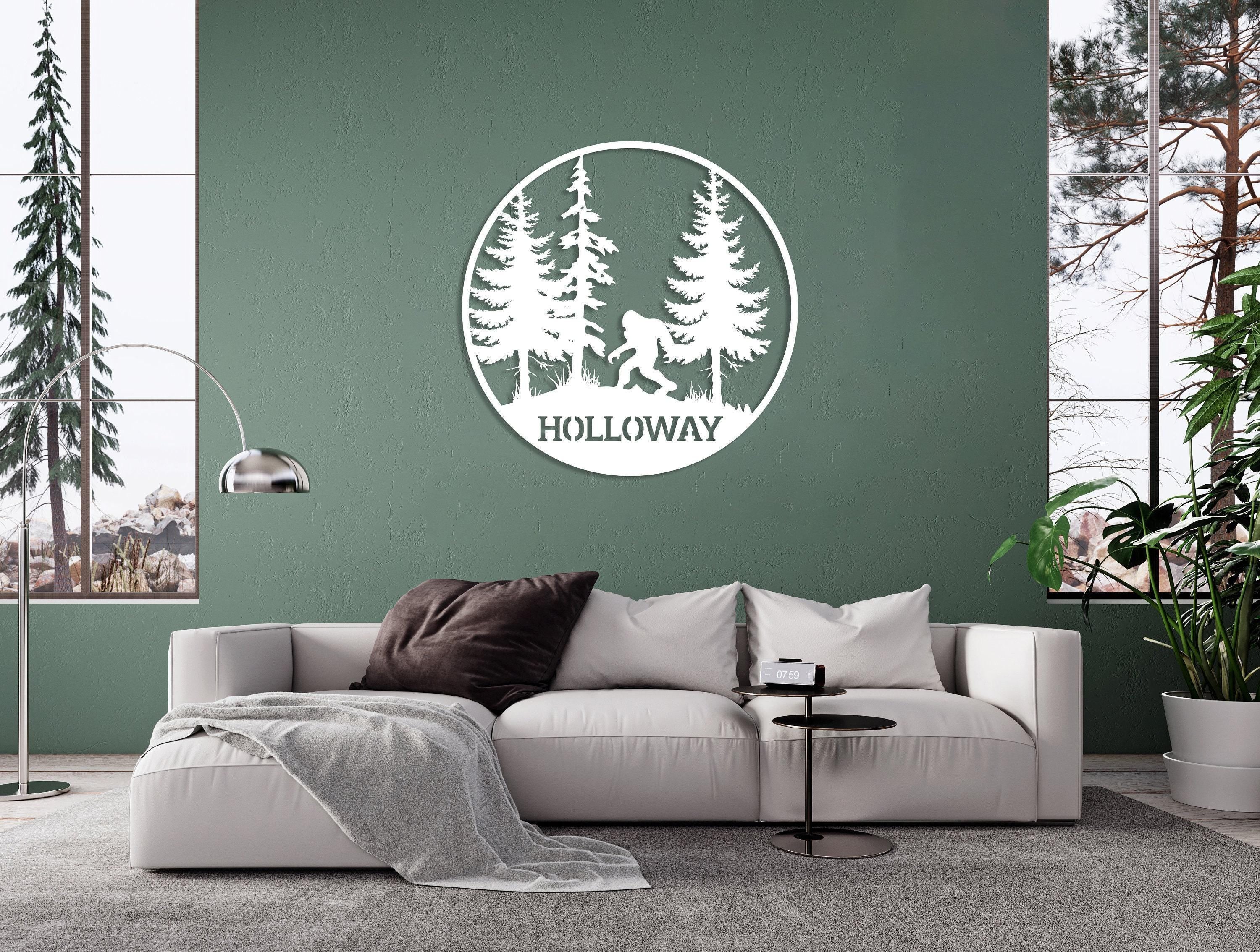 Personalized Metal Bigfoot Mountain Wall Sign, Sasquatch Custom Name Sign, Cabin Decor, Yeti Sign, Sasquatch Large Outdoor Decor, Yard Decor