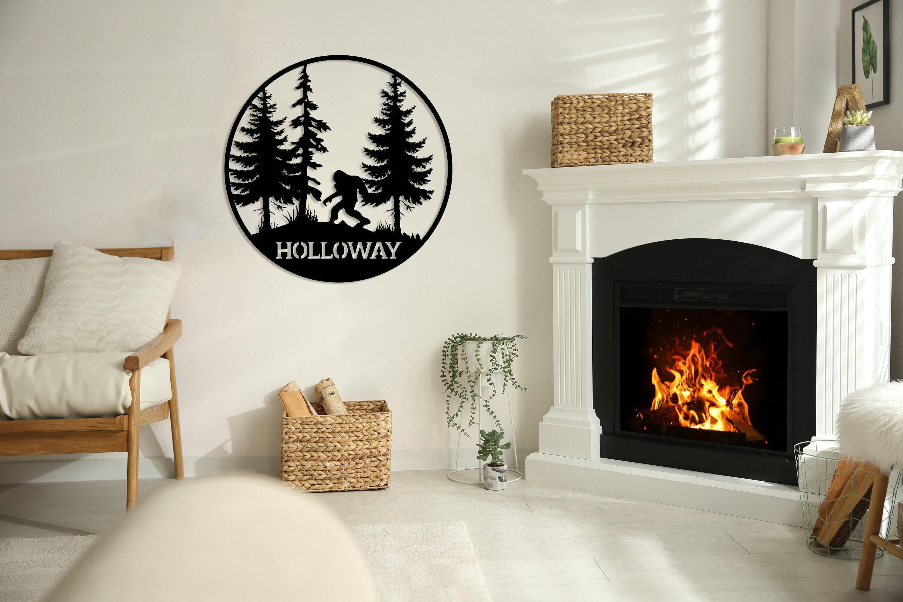 Personalized Metal Bigfoot Mountain Wall Sign, Sasquatch Custom Name Sign, Cabin Decor, Yeti Sign, Sasquatch Large Outdoor Decor, Yard Decor