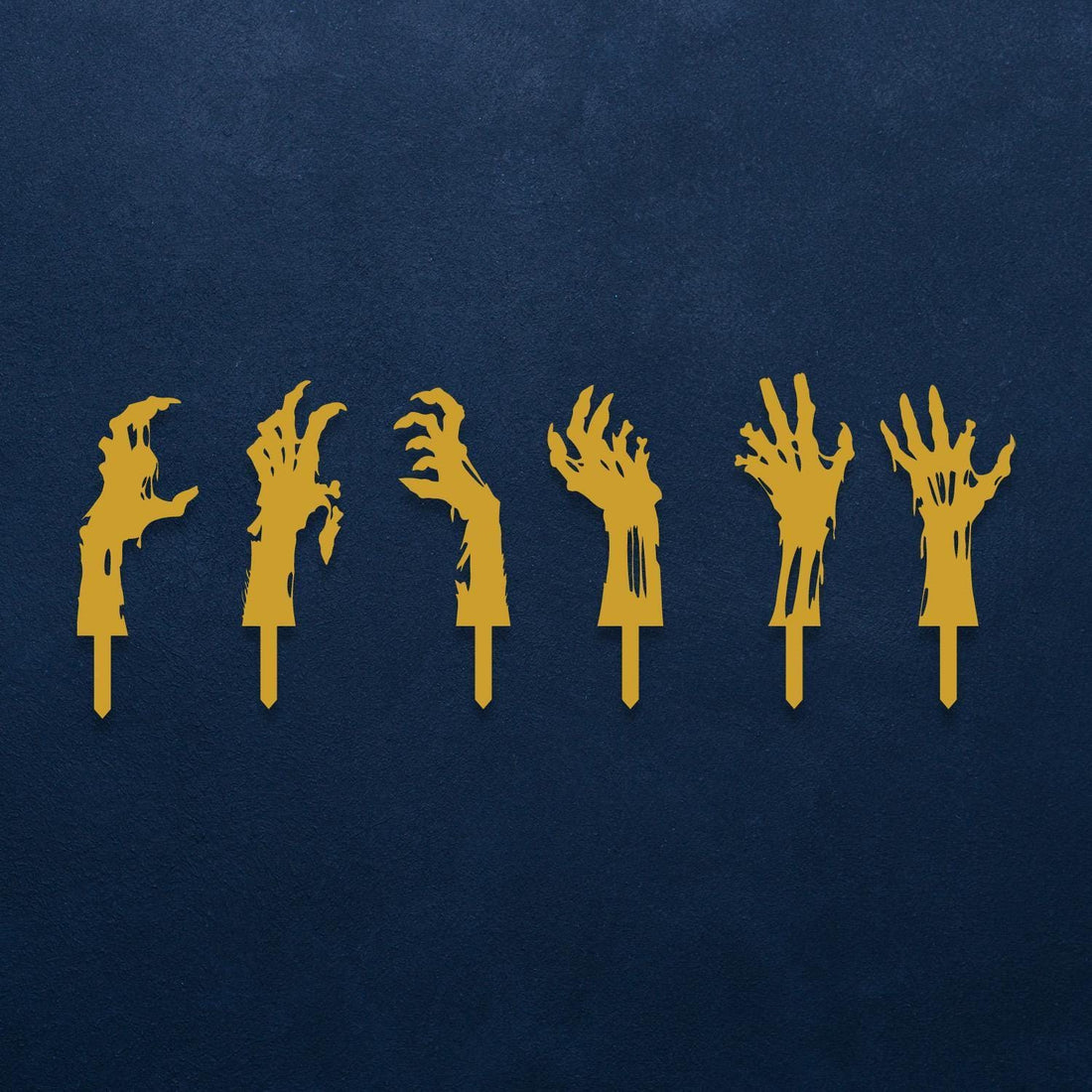Set of 6 Zombie Hands Halloween Metal Stakes, Halloween Garden Stakes, Halloween Decorations, Party Yard Art, Halloween Gift, Metal Wall Art